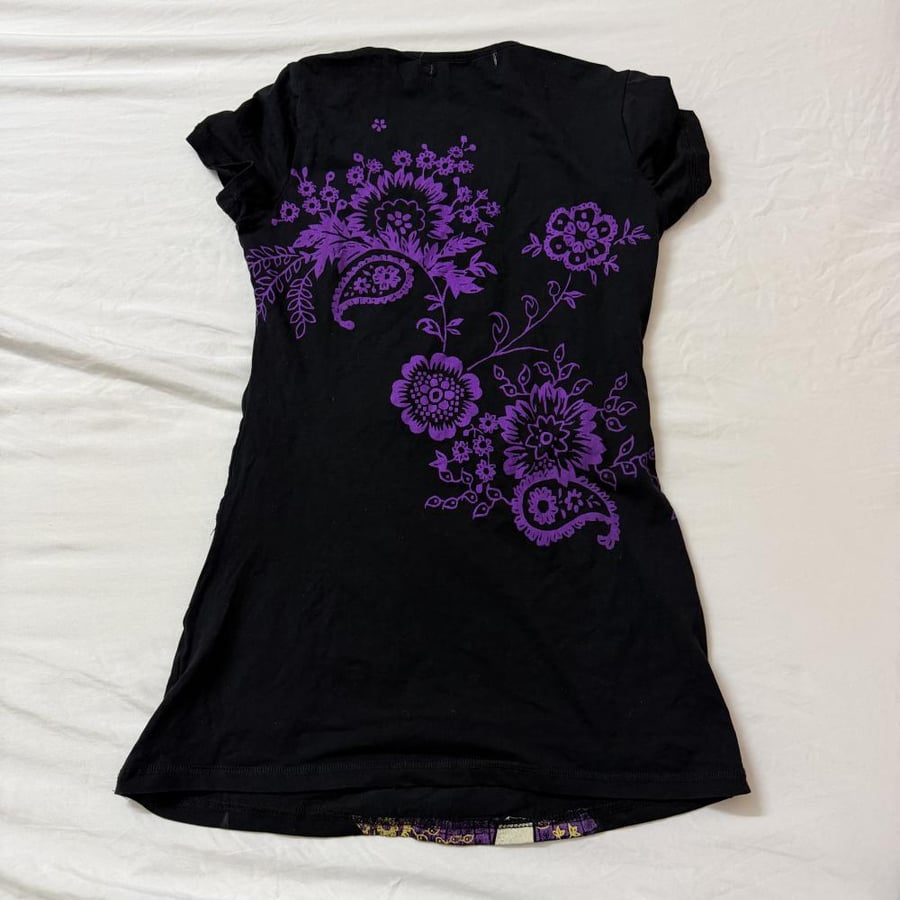 Miss Sixty Black Graphic Print Rhinestone T-Shirt
