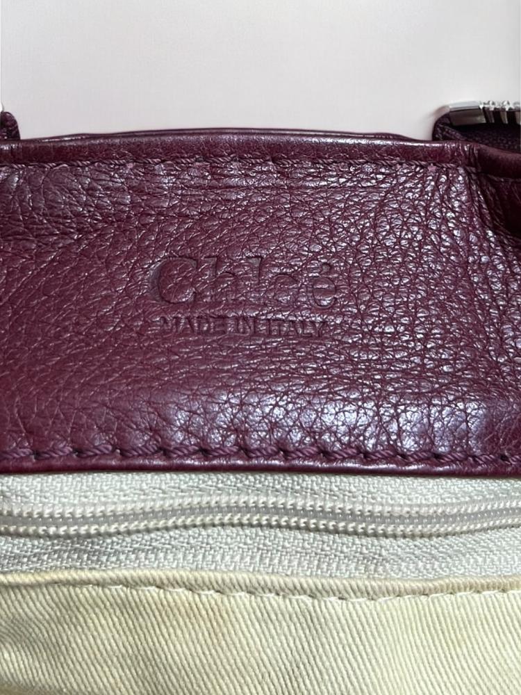 Chloe Crimson Red Leather Medium Paddington Satchel