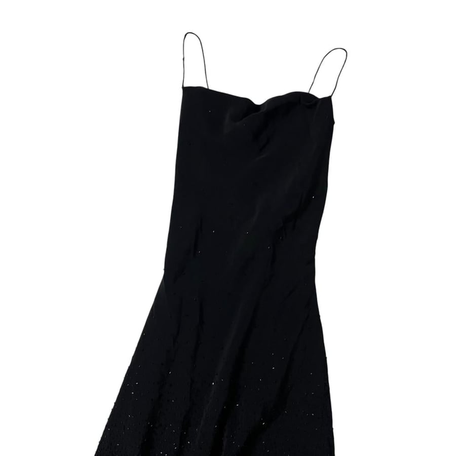 /Pinia Collection (B.D) Black Sequined Spaghetti Strap Evening Dress - Size  M