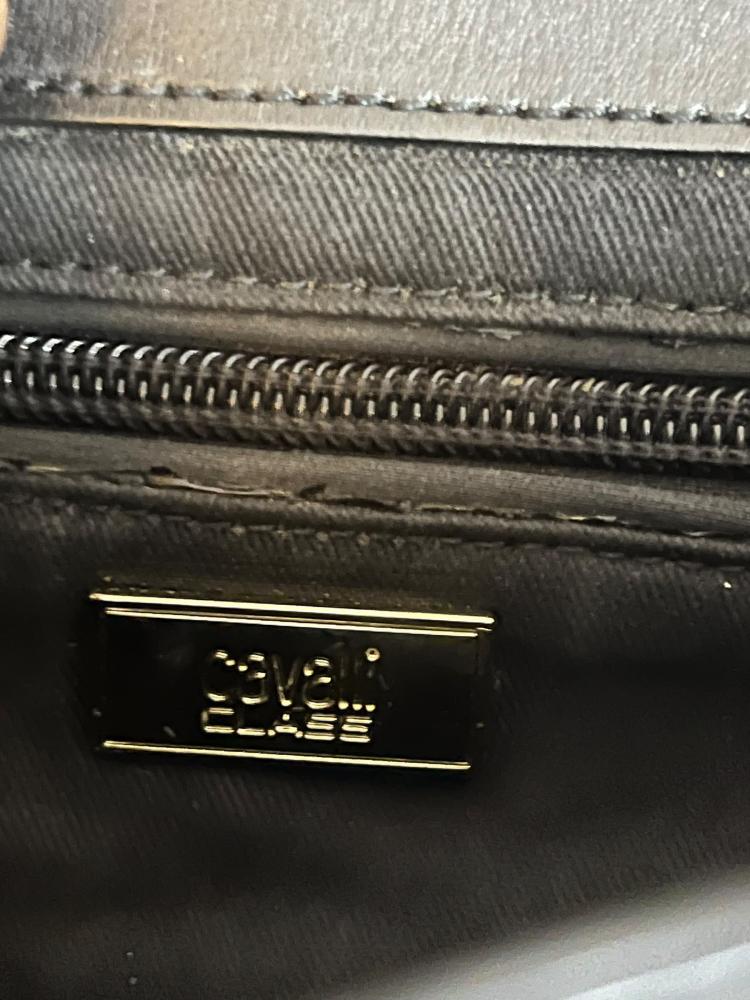 Cavali black Croc-Embossed Leather Clutch Bag