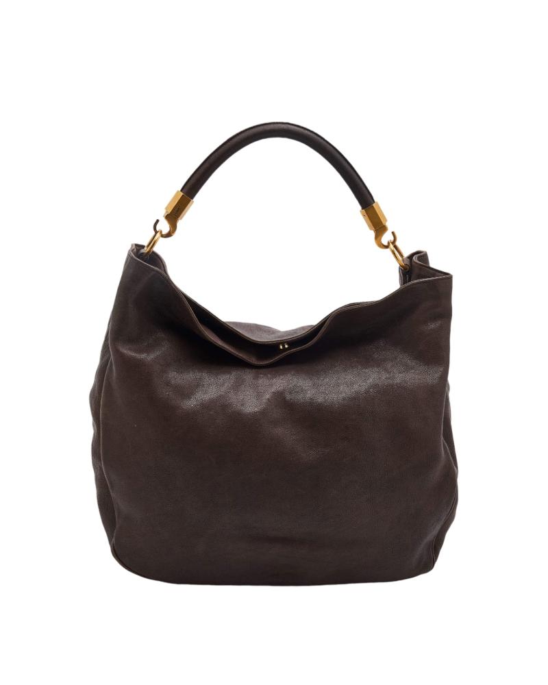 Yves Saint Laurent Brown Leather Roady Hobo