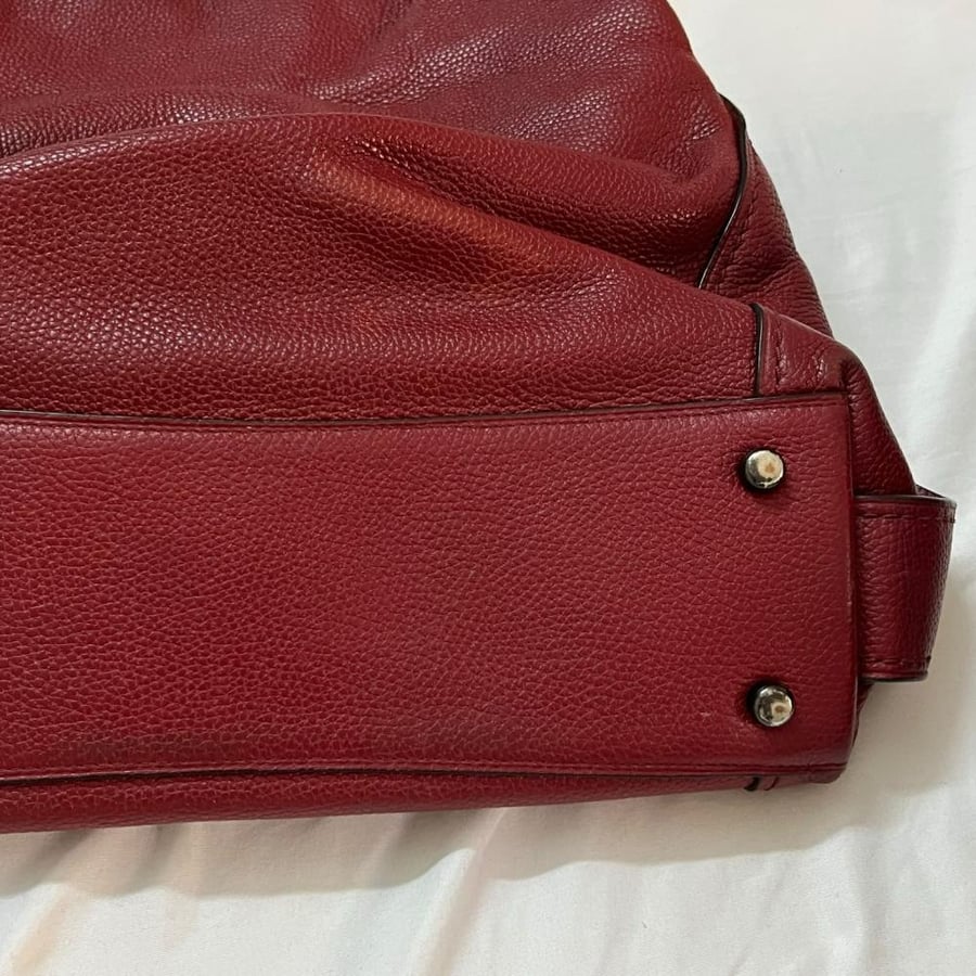 Coach Burgundy Leather Tote Bag