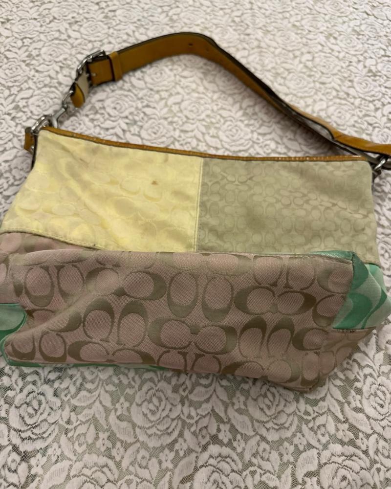 Coach Multicolor Patchwork Monogram Canvas Hobo Bag