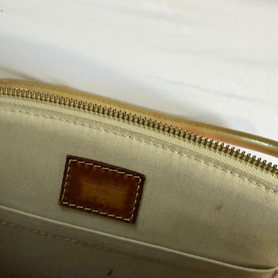 Louis Vuitton Yellow Monogram Vernis Leather Handbag
