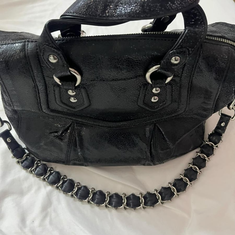 Coach Black Patent Leather Tote Bag