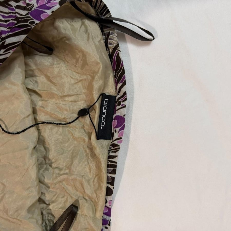 Bianca Purple and Black Abstract Swirl Print Maxi Skirt - size L