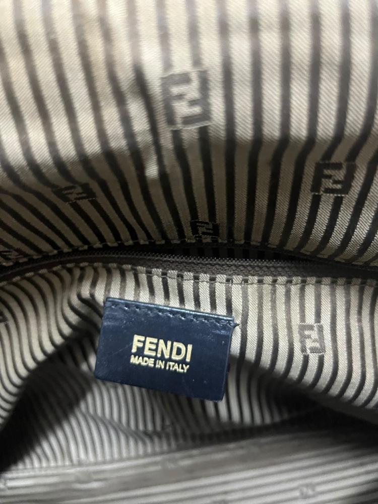 Fendi Patent Leather Shoulder Bag Black