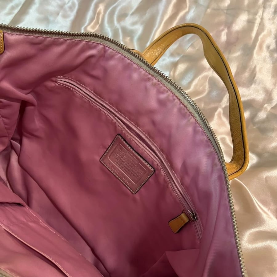 Coach Poppy Gold Metallic Shoulder Bag / Tote