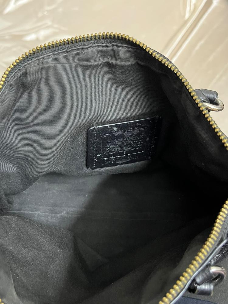 Coach Black Leather Shoulder Bag