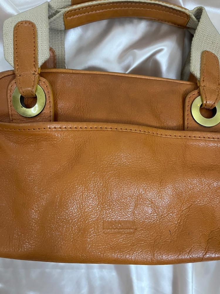Moschino Orange Leather Handbag
