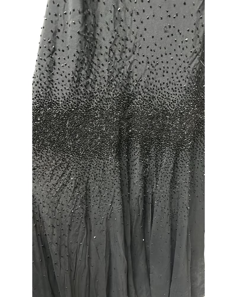/Pinia Collection (B.D) Black Sequined Spaghetti Strap Evening Dress - Size  M