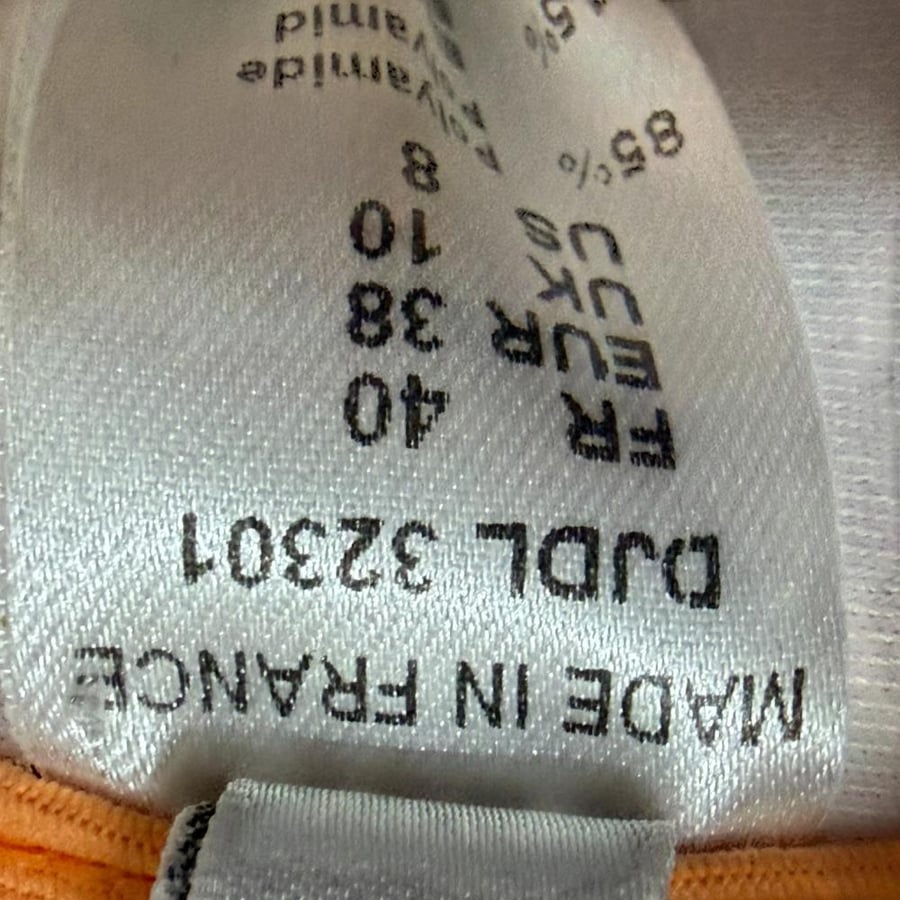 Christian Dior Orange Embroidered Knotted Bikini Bottom - Size 40- M