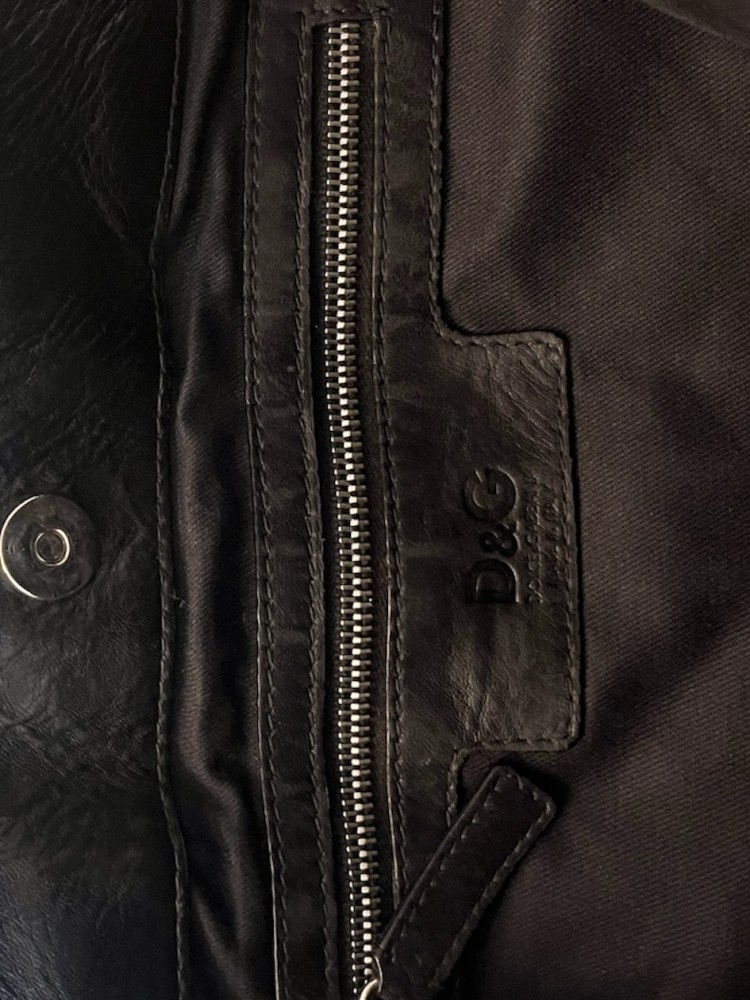 Dolce and Gabbana black leather bag