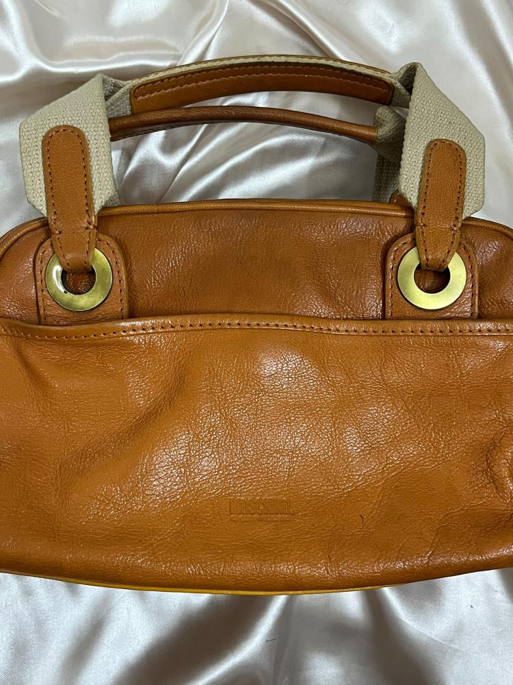 Moschino Orange Leather Handbag