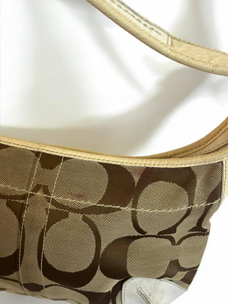 COACH canvas monogram shoulder bag