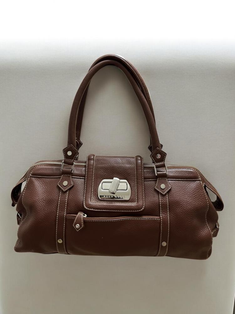Hugo Boss Brown Leather Handbag