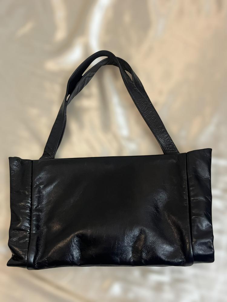 Helmut Lang Black Leather Shoulder Bag