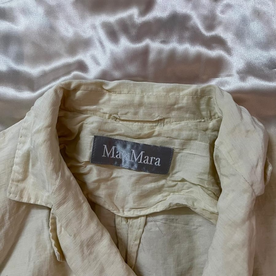 Max Mara Beige Linen Blazer - Size IT 44 / US 10 / M-L