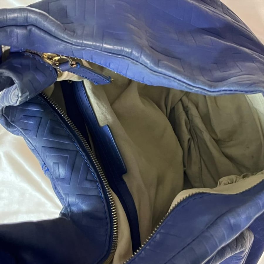 Givenchy Blue Monogram Leather Hobo Bag