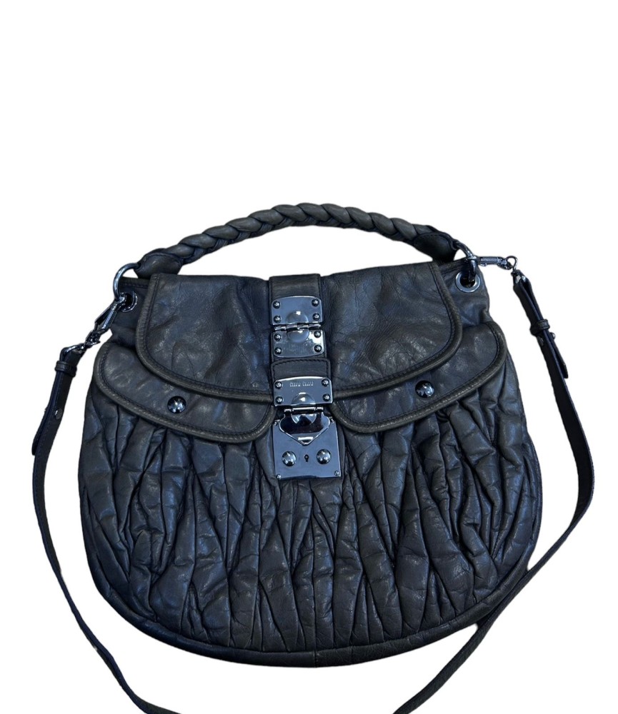 Miu Miu MATELASSE LUX LEATHER COFFER HOBO