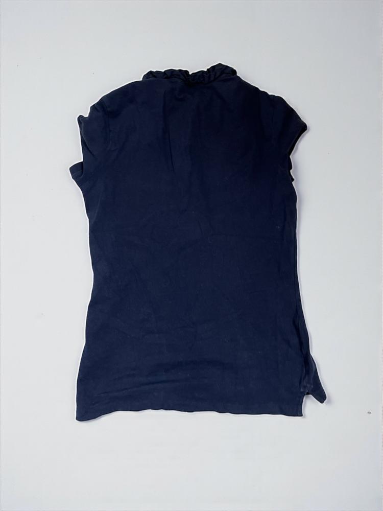 SACOR BROTHERS Navy Short Sleeve Embroidered top-size: L