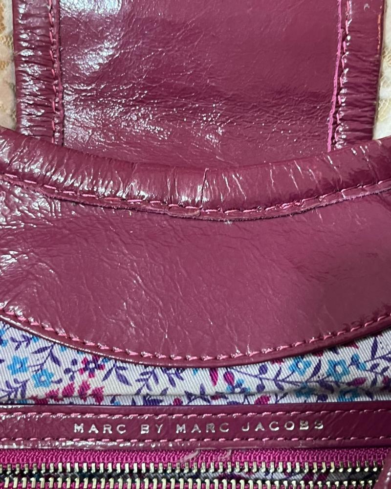 Marc by Marc Jacobs Plum Patent Leather Hobo Bag