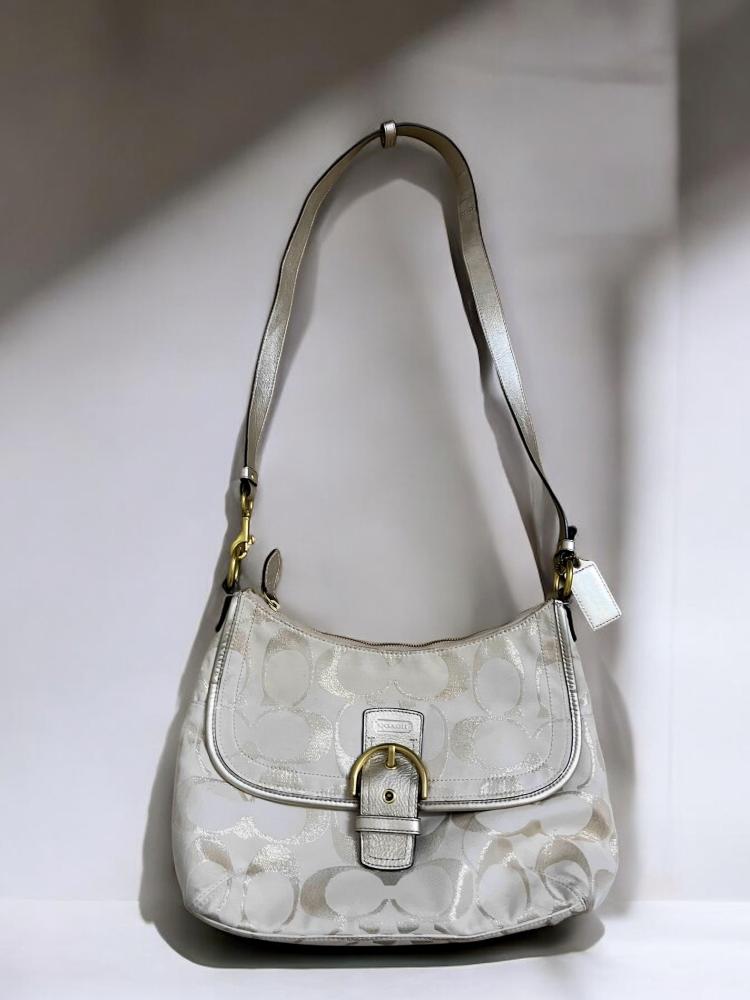 Coach Soho Signature Metallic Flap Duffle