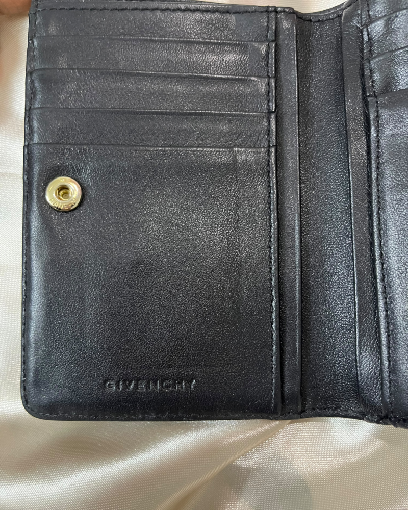 Givenchy Black Logo Canvas Small Wallet