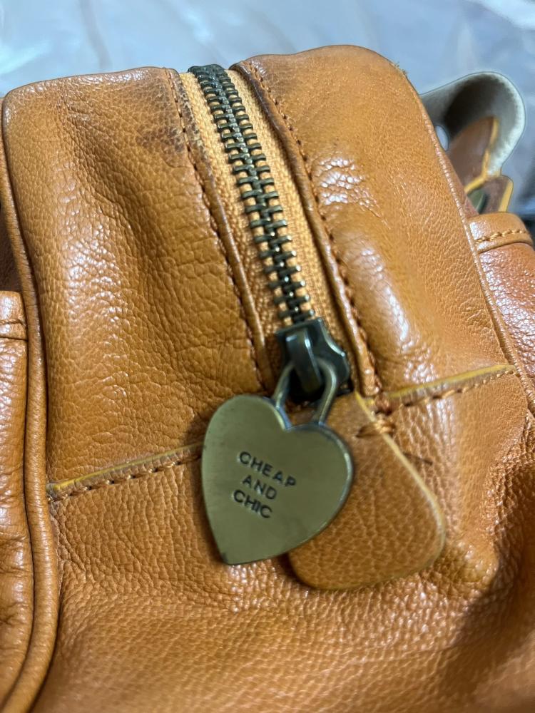 Moschino Orange Leather Handbag