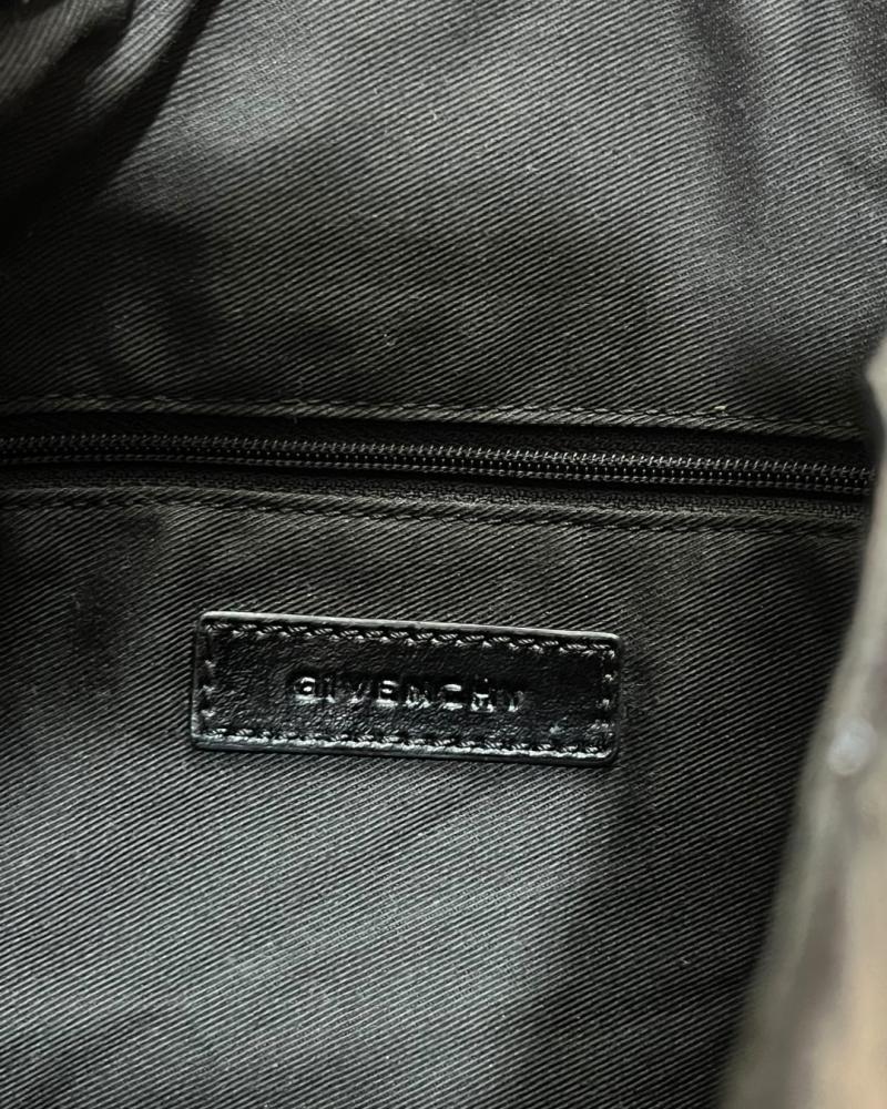 Givenchy Black Crinkled Leather Pocket Bag