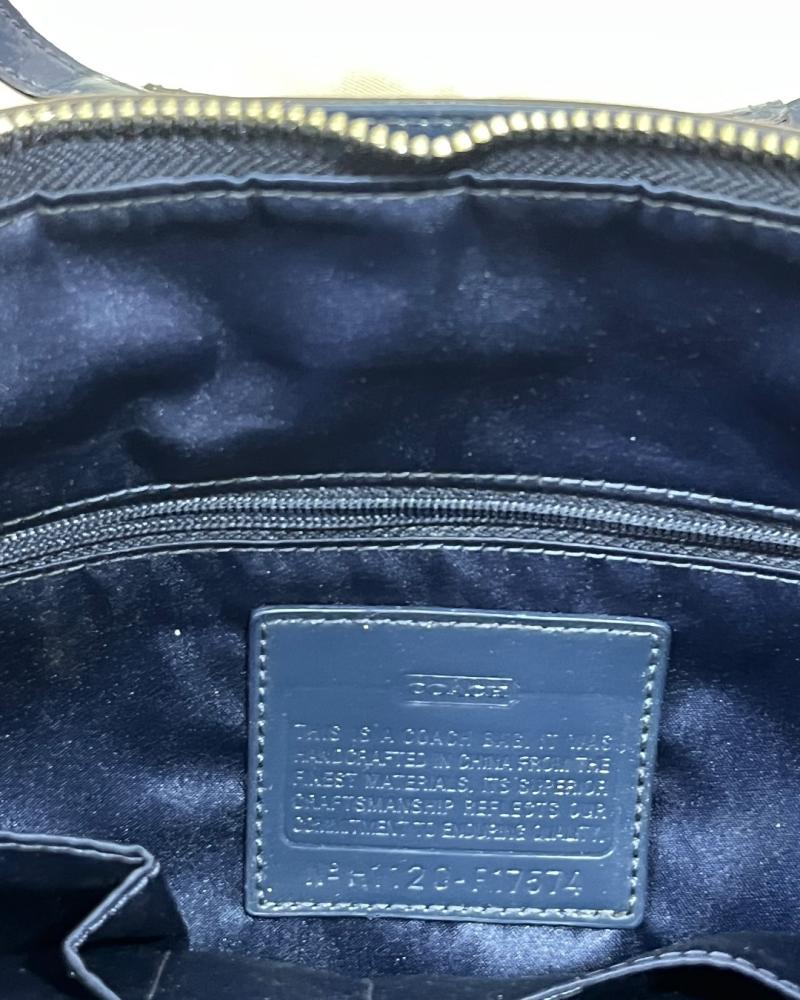 Coach Navy Blue Signature Canvas & Sequin Tote Bag