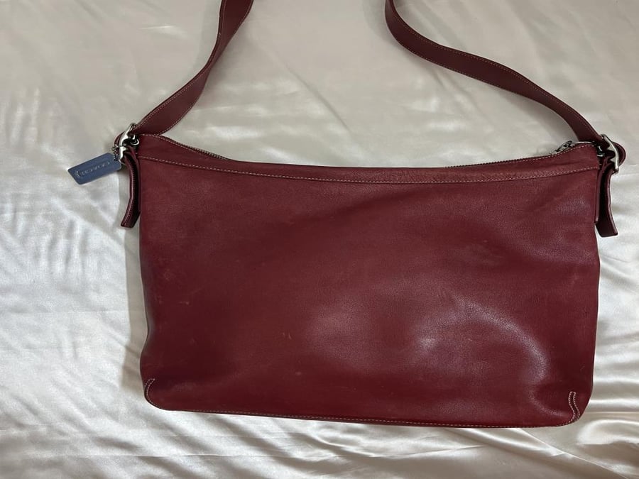 Coach Red Leather Shoulder Bag