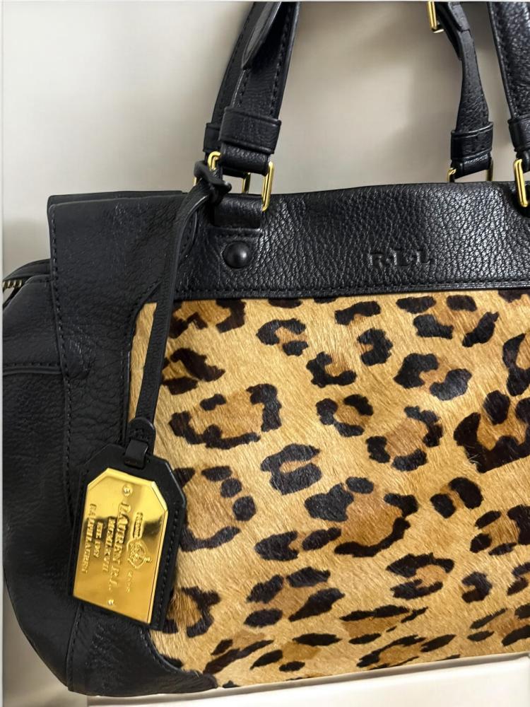 Lauren animal prints and leather bag