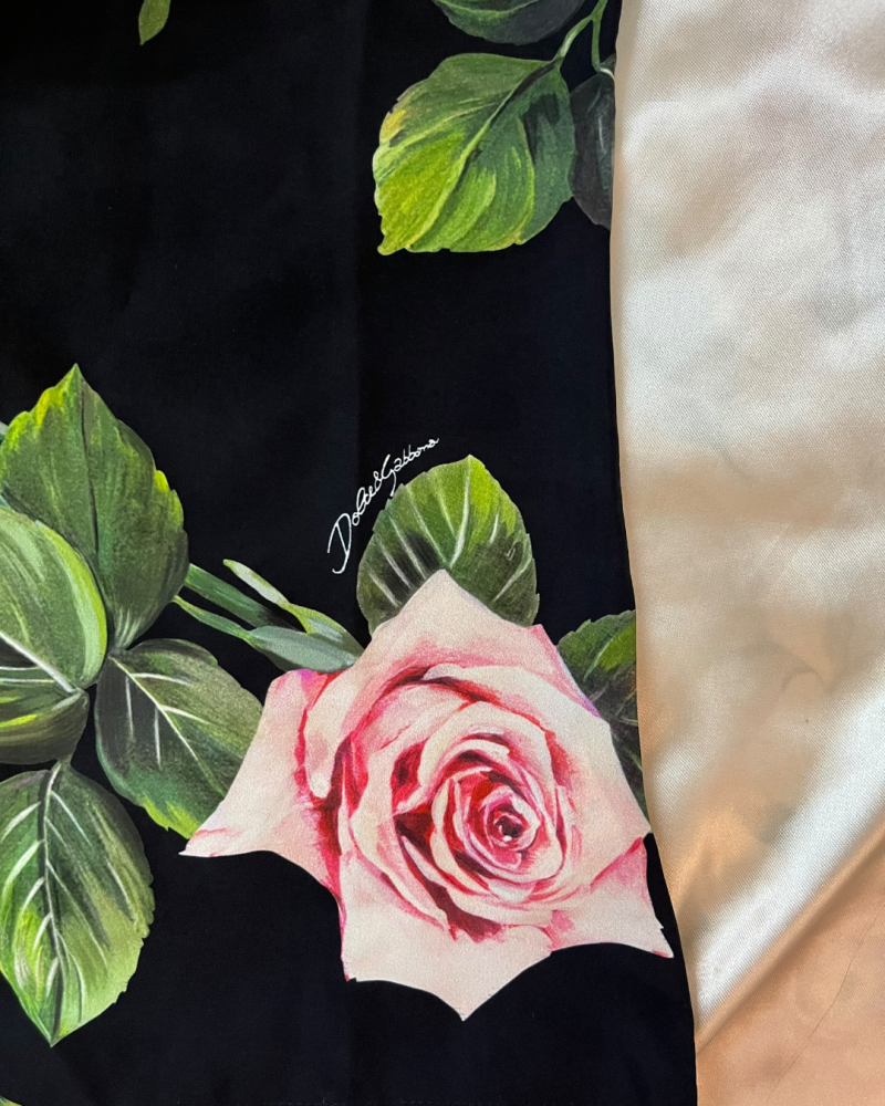 Dolce & Gabbana Black Floral Print Sleeveless Top - Size 36