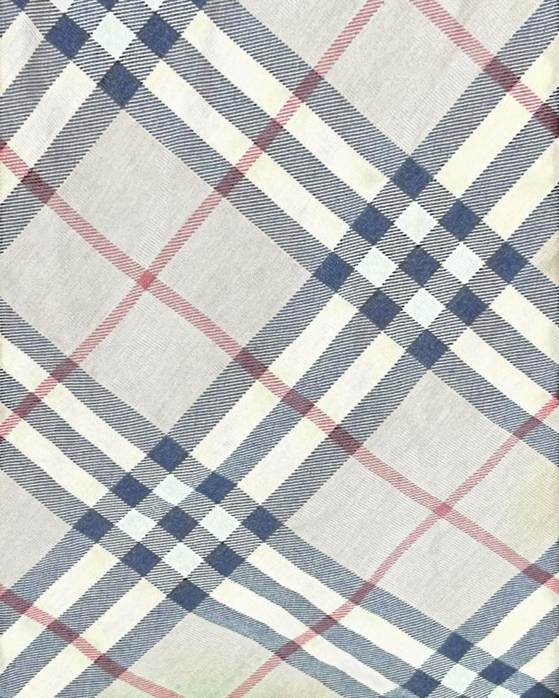 Burberry London Beige Classic Plaid Boatneck Top - Size XL
