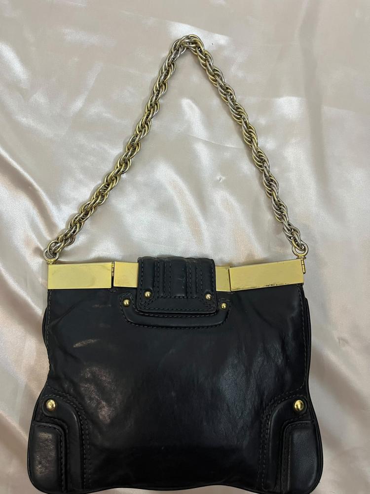 Juicy Couture Black Leather Chain Shoulder Bag