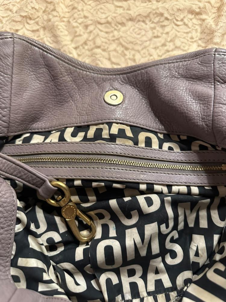 Marc by Marc Jacobs Grey Leather Classic Q Satchel Bag