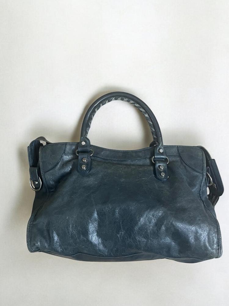 Balenciaga Classic City Leather Handbag Navy