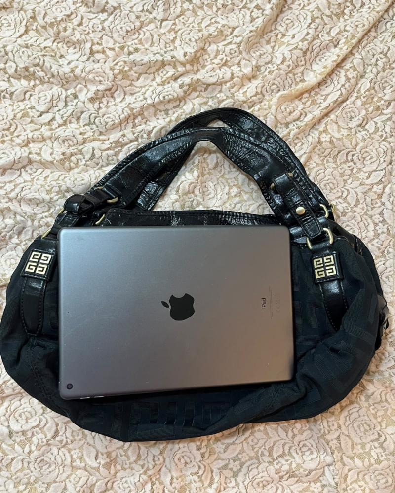 Givenchy Black Monogram Canvas Top Handle Bag