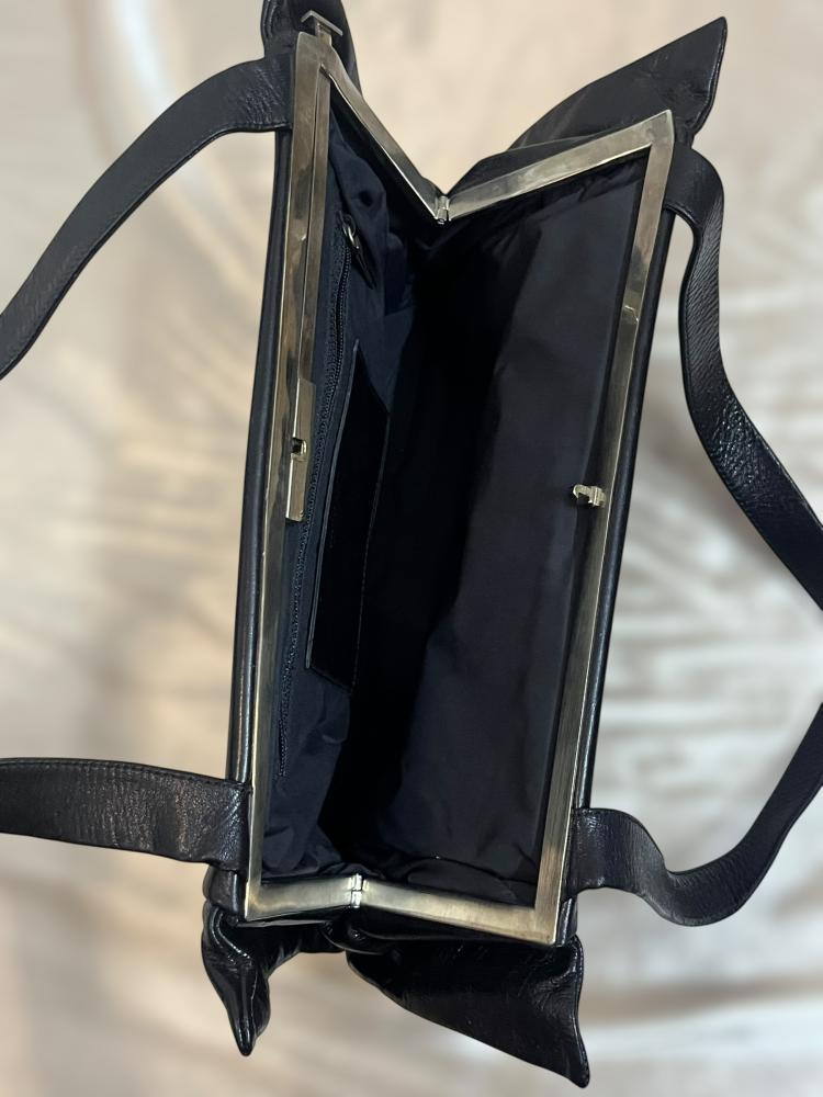 Helmut Lang Black Leather Shoulder Bag