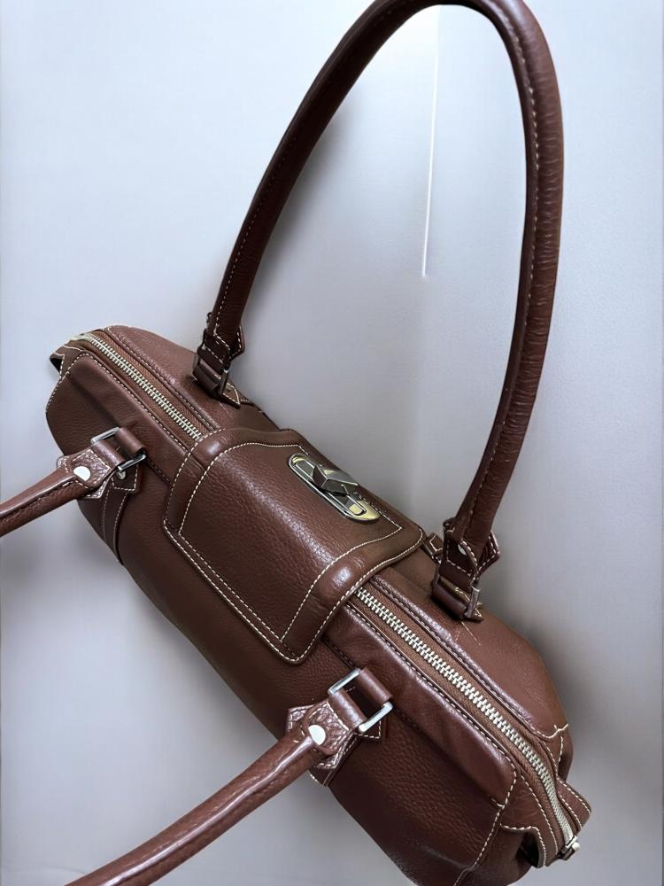 Hugo Boss Brown Leather Handbag