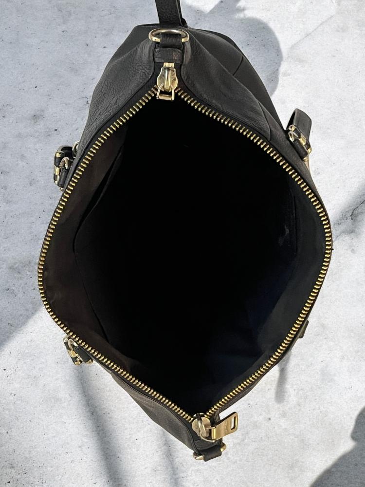 Coach Black Leather Prairie Satchel