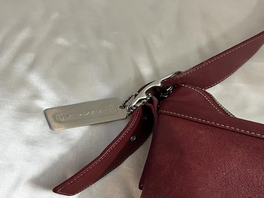 Coach Red Leather Shoulder Bag