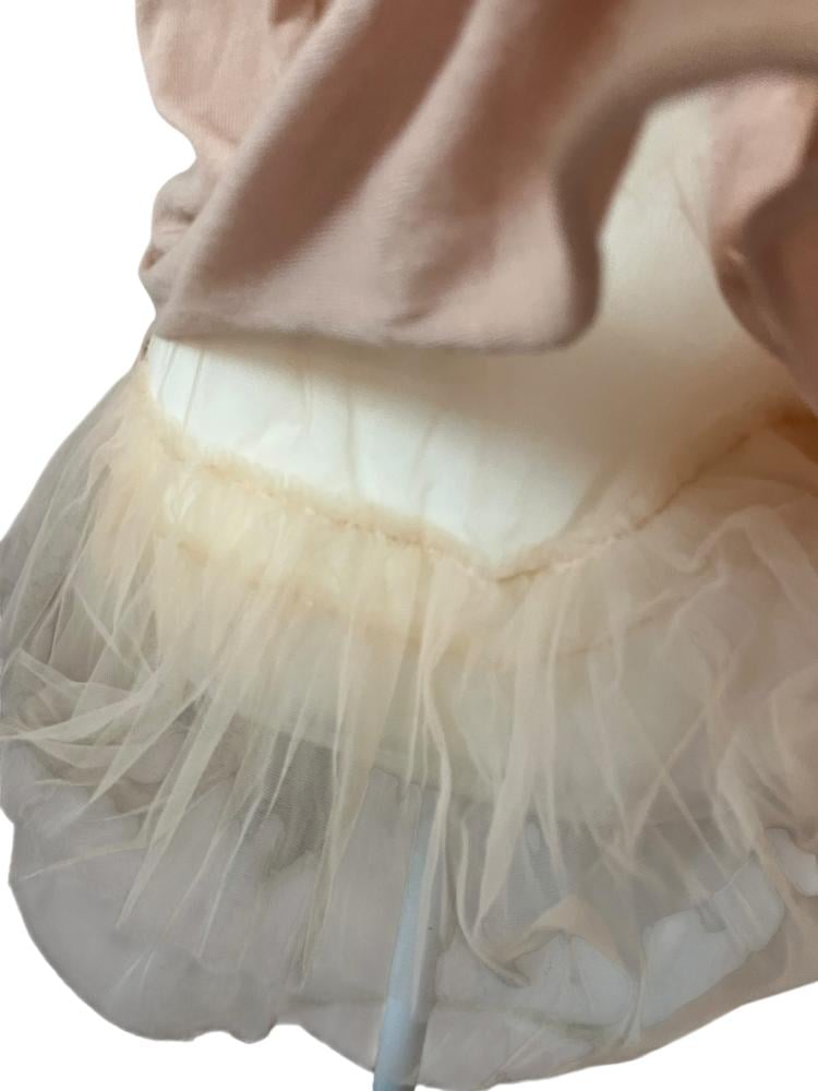 Blugirl Blumarine Powder Pink Draped Tulle Top - Size S