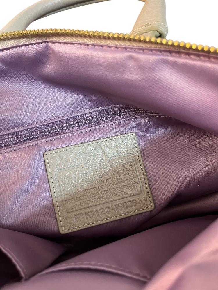 Coach Multicolor Op Art Satin and Leather Sophia Satchel