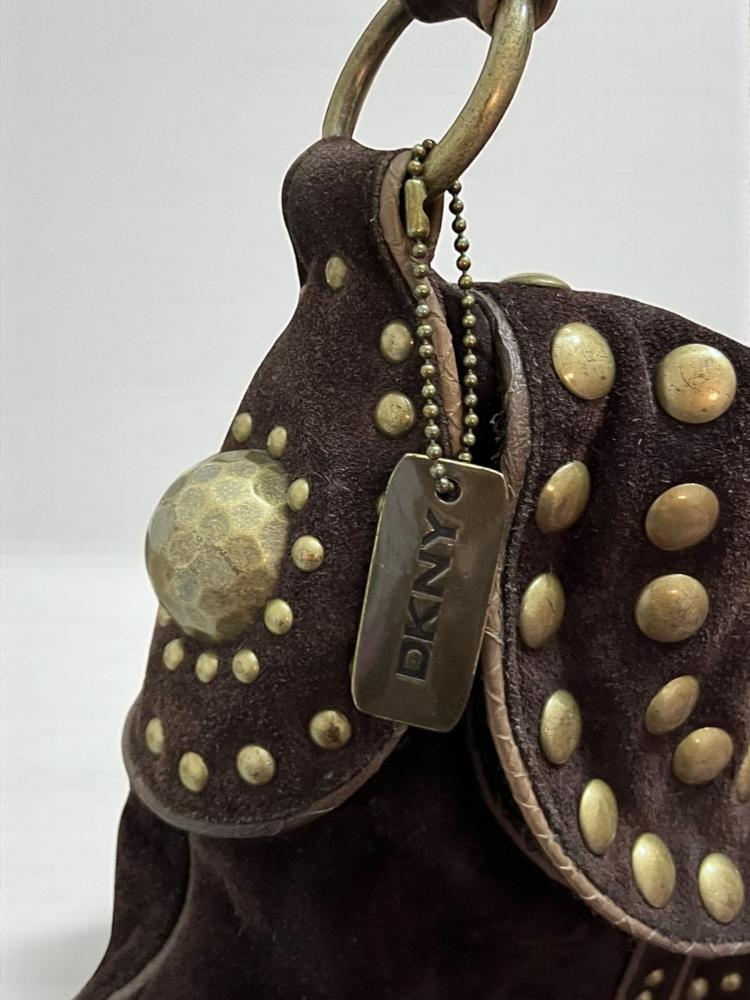 DKNY Brown Studded Bag