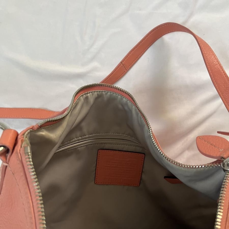 Coach Coral Leather Crossbody Bag with Front Pocket