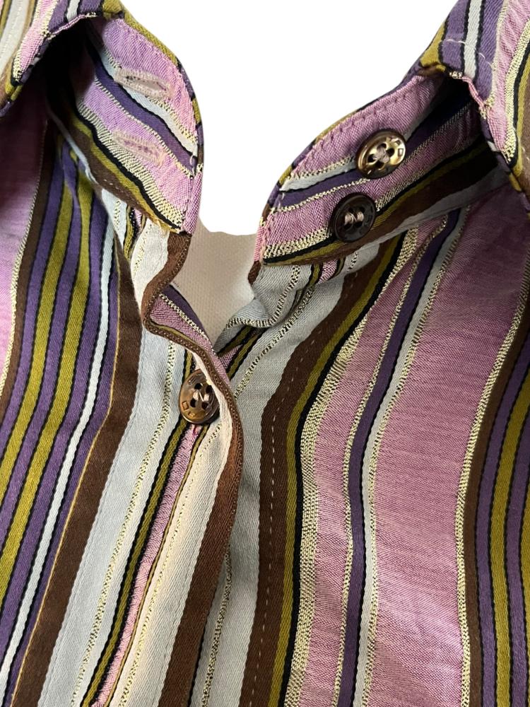 ETRO Milano Striped Button-Up Shirt - Size 48