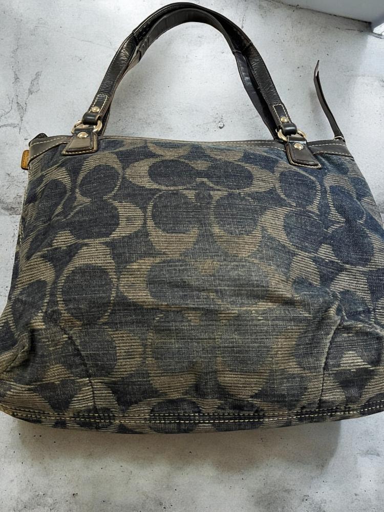 Coach Poppy Denim Signature Purse