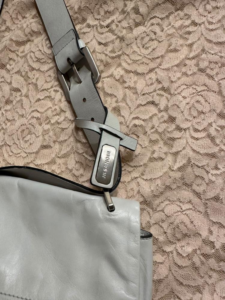 Jil Sander Light Blue Leather Shoulder Bag